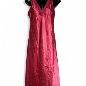 Morgan Taylor Pink Satin Lace Lingerie Slip ❤️